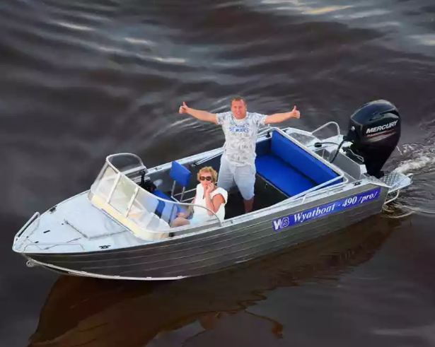 Алюминиевый катер Wyatboat-490 Pro водомет в Гатчине Алюминиевый катер Wyatboat-490 Pro водомет в Гатчине