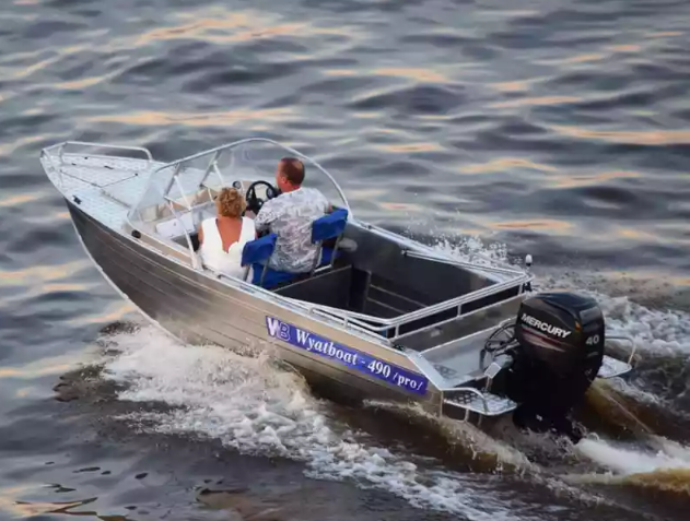Алюминиевый катер Wyatboat-490 Pro водомет в Гатчине Алюминиевый катер Wyatboat-490 Pro водомет в Гатчине